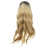 Unique Bargains Women's Lady Curly Human Hair Wigs 28" with Wig Cap - 4 of 4