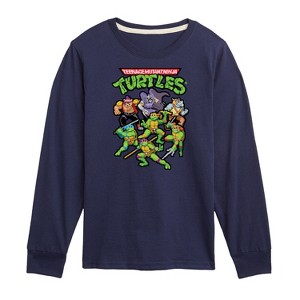 Boys' - Teenage Mutant Ninja Turtles - Pixel Gaming Group Long Sleeve Graphic T-Shirt - 1 of 4