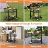 Outdoor Grill Cart Table with Wheels – Rolling BBQ Prep Station, Metal Kitchen Island, Pizza Oven Stand, Portable Cooking Table, Food Cart - 2 of 4