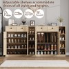 42''Tall Modern Shoe Storage Cabinet with Doors and Drawers,3 Adjustable Shelves and Stable Base,4 Tier Shoes Rack Organizer for Entryway,Front Door - 2 of 4