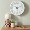 REGALWOVEN Plastic Glow-In-The-Dark Silent Battery Powered Wall Clock 12 x 12 x 1.6 Inches - 2 of 4