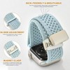 HTUTWOO Hollow Breathable Apple Watch Band, Woven Nylon Magnetic Strap 38/40/41/42/44/45/46/49mm for iWatch Series 10 9 8 7 6 5 4 3 2 1 SE Ultra - 2 of 4