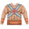 Men's Masters Of The Universe He Man Costumes (Front Back Print) Long Sleeve Costume T-Shirt - 2 of 4