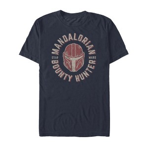 Men's Star Wars The Mandalorian Helmet Stamp T-Shirt - 1 of 4