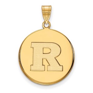 Black Bow Jewelry 10k Yellow Gold Rutgers Scarlet Knights NCAA Large Pendant - 1 of 3