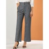 Allegra K Women's High Waist Casual Plaid Tartan Straight Leg Long Pants - 2 of 4