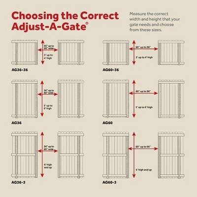 Adjust-A-Gate Black Steel Frame Kit for 36-60" Wide Openings
