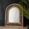Arched Cane Wall Mirror Natural Cane & Glass by Foreside Home & Garden - 2 of 4