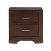 KIGFTSOD Sleek Design Nightstand with Two Storage Drawers Transitional Style Bedroom Furniture,Cherry - 2 of 4