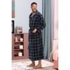 ADR Men's Robe, Plush Fleece Hooded Bathrobe Man, Long Warm Cozy Bath Robe Man - 3 of 4