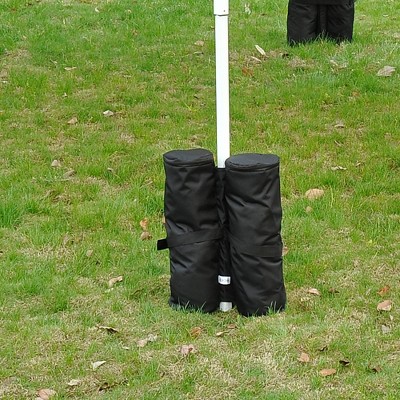 Black Heavy-Duty Polyester Canopy Weight Bags Set of 4