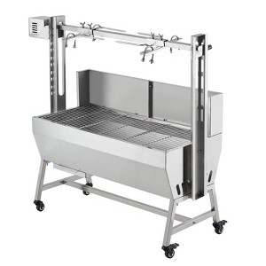 Stainless Steel Electric Pig Rotisserie Grill with Fire Pit, 60kg Capacity Rotisserie for Whole Pig and Lamb, Outdoor BBQ Asador - 1 of 4