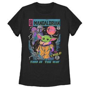 Women's Star Wars The Mandalorian 12 Cents Retro Comic T-Shirt - 1 of 4