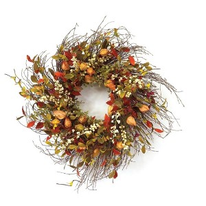 Melrose Cape Gooseberry Wreath 20"D - 1 of 3
