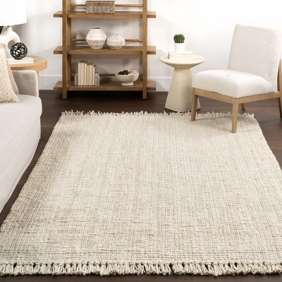 Handwoven Off-White Chunky Jute 2' 6" x 6' Runner Rug