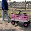 KWPZQEB Garden Wagon, Wooden Utility Cart with Foldable handle & Removable Side Wooden Panels, Yard Dump Cart, Toy Storage Cart for Yard Work - 3 of 4