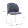 DOMETOUR Iron-Footed Dining Chair with Adjustable Foot Pads Suitable for Dining Room Living Room Study Room Set of 2 - 2 of 4