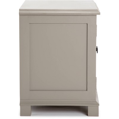Ellison Soft Gray Painted Wood Storage Cabinet with Fixed Shelf