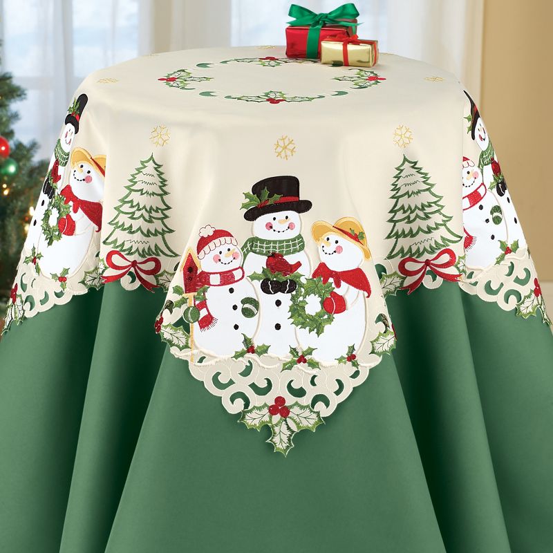 Collections Etc Snowman Family Christmas Table Linens, 2 of 3