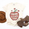 Simply Sage Market Teaching Is A Work Of Heart Apple Garment Dyed Tee - XL - Ivory - 3 of 4