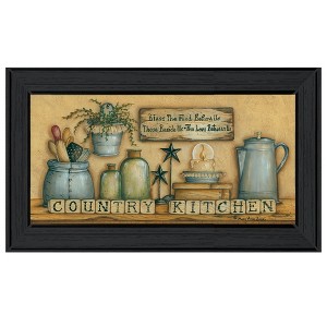 "Country Kitchen" By Mary Ann June, Ready to Hang Framed Print, Black Frame - 1 of 4
