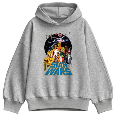 Women's Star Wars Marker Poster Oversized Fleece Hoodie Sweatshirt ...