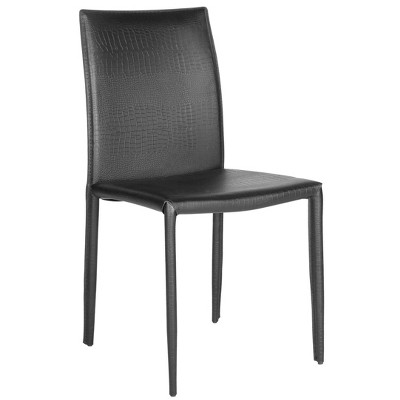 Geneva Dining Chair (Set of 2) - Safavieh , Black Snakeskin