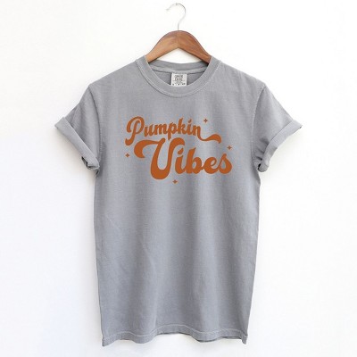 Simply Sage Market Women's Pumpkin Vibes Stars Short Sleeve Garment Dyed Tee