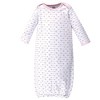 Luvable Friends Baby Girls Cotton Long-Sleeve Gowns 3pk, Girls Feathers, 0-6 Months - 4 of 4