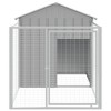 vidaXL Dog House Light Grey Galvanized Steel 46.1 x 79.1 x 48.4 in - 3 of 4