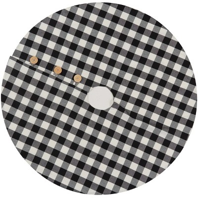 Park Designs Wicklow Check Tree Skirt - 52'' - Black & Cream