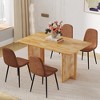 5-Piece Dining Set with Solid Wood Table and 4 Technology Fabric Chairs - 3 of 4