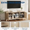 65" Fluted TV Stand - Modern Entertainment Center w/ 2 Storage Cabinets & Open Shelves | Heavy-Duty Console for Living Room & Bedroom - 4 of 4