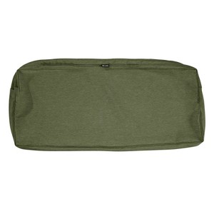 48" x 18" x 3" Montlake Water-Resistant Patio Bench/Settee Cushion Slip Cover Heather Fern Green - Classic Accessories - 1 of 4