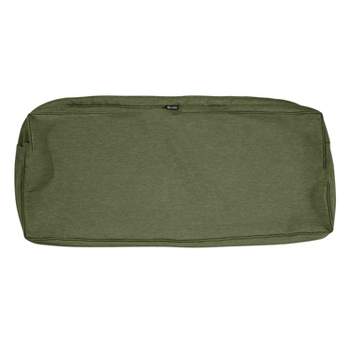 48" x 18" x 3" Montlake Water-Resistant Patio Bench/Settee Cushion Slip Cover Heather Fern Green - Classic Accessories