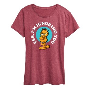 Women's - Garfield - Ignoring You Short Sleeve Graphic T-Shirt - 1 of 4