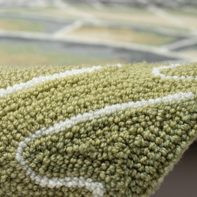 Akumal Blue Handmade Tufted Rectangular Outdoor Rug