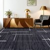Washable Modern Abstract Rug Non Slip Low Pile Rug Soft Contemporary Throw Floor Cover Foldable Indoor Carpet for Living Room Bedroom Playroom - 3 of 4