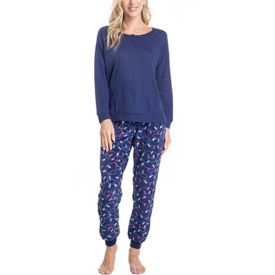 Hanes Womens We Are Family Pajama Set, Blue/bright Lights, 1x : Target