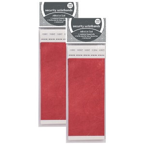 C-Line® DuPont™ Tyvek® Security Wristbands, Red, 100 Per Pack, 2 Packs - 1 of 3