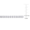 EVERLY JEWELRY |Men's Sterling Silver 44 CT TGW Square-Cut Created White Sapphire Tennis Necklace  - 20 in - 2 of 4