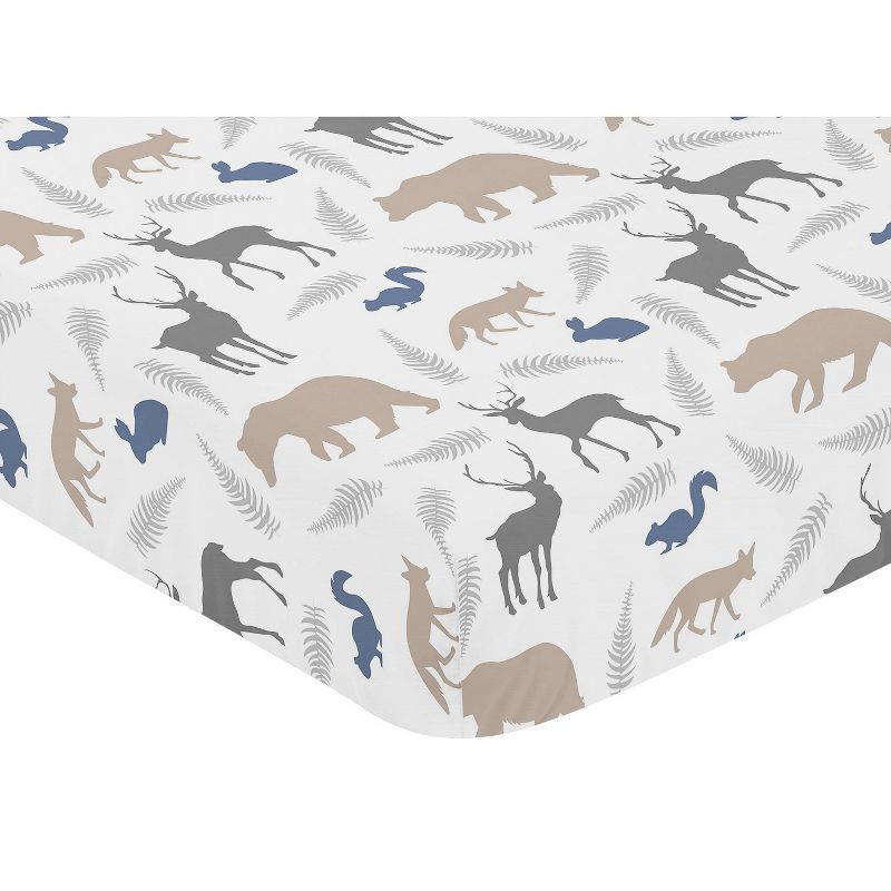Sweet Jojo Designs Fitted Crib Sheet - Woodland Animals, 4 of 7