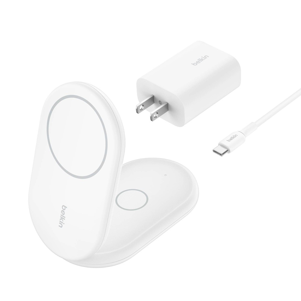 Belkin Qi2 2-in-1 Stand - White