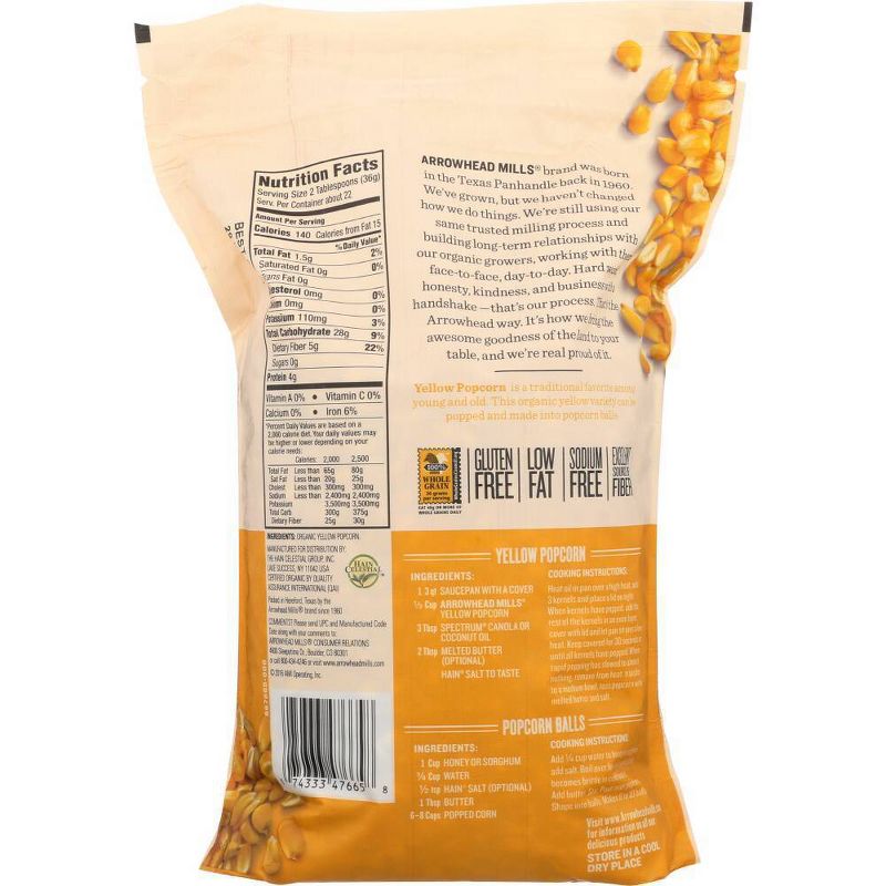 Arrowhead Mills Organic Yellow Popcorn - 28oz/6pk, 4 of 5