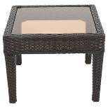 Antibes Wicker Patio Accent Table - Brown - Christopher Knight Home