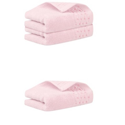 REGALWOVEN 3 Pack Embroidery Pattern Cotton Hand Towels for Bathroom, Kitchen 14" x 30"