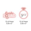 Big Dot of Happiness Bride Squad - Paper Straw Decor - Rose Gold Bridal Shower or Bachelorette Party Striped Decorative Straws - Set of 24 - 2 of 4