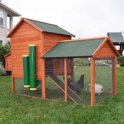 Green Elevated Plastic Poultry Waterer with Mounting System