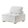 31.5" Ottoman Chair Armless Chairs For Small Spaces,Upholstered Deep Seat Armless Accent Single Lazy Sofa Lounge Armless Chair-Maison Boucle - 4 of 4