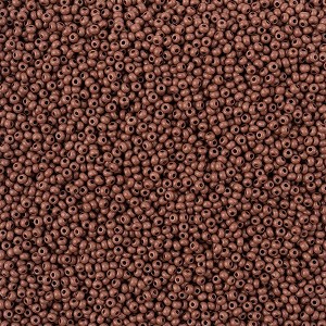 John Bead Czech Glass Seed Beads 11/0 (23g Vial), Terra Intensive Dark Brown Matte - 1 of 1
